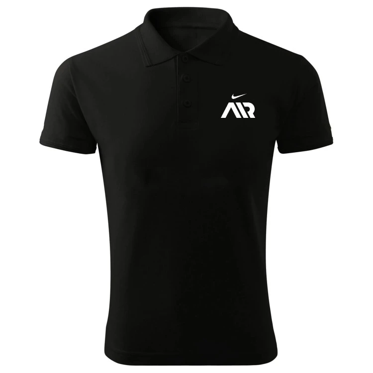 پولوشرت آستین کوتاه مردانه مشکی جودون طرح AIR مدل x4646 سایز L XL 2XL