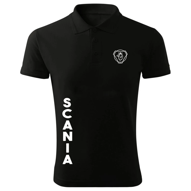 پولوشرت مردانه طرح اسکانیا مدل E78TU مشکی جودون سایز L XL 2XL