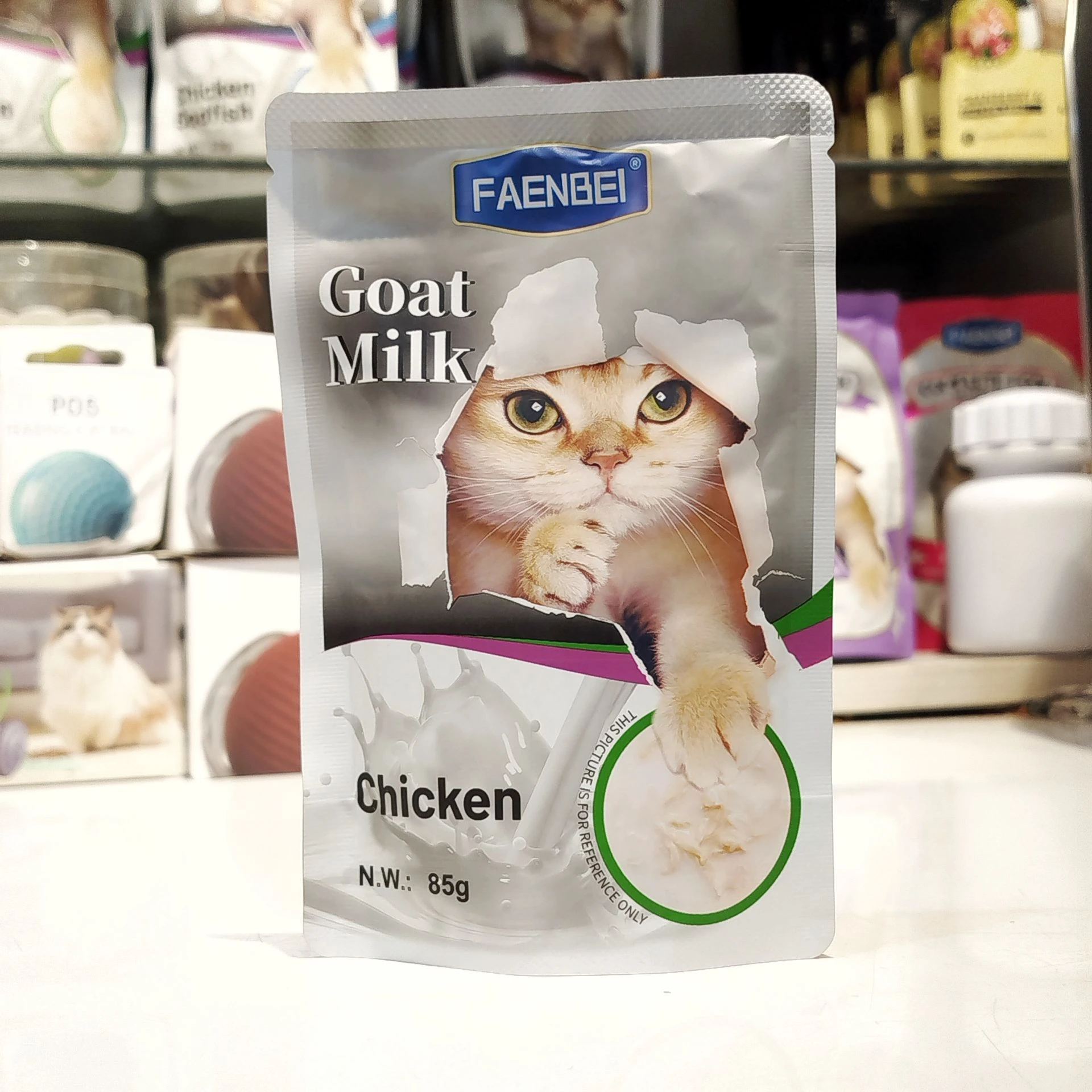 پوچ گربه فنبی Goat Milk طعم مرغ در شیر بز 85 گرمی