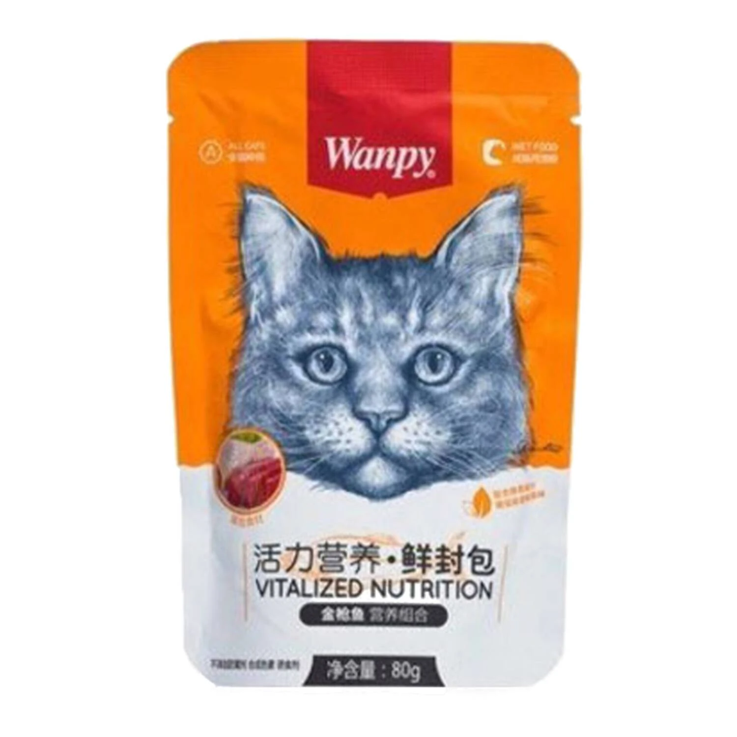 پوچ گربه ونپی Wanpy با طعم مرغ و ماهی تن