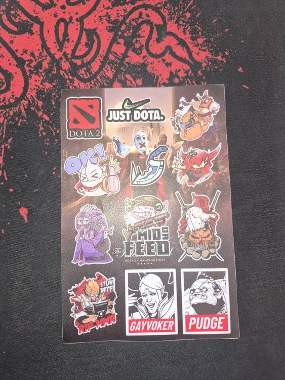 پک استیکر dota2 دوتا سایز a5 لمینت ضد اب و ضد خش