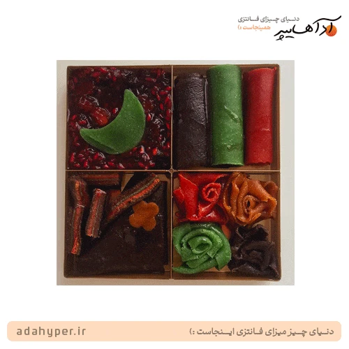 پک ترشک و لواشک چهار خانه ای
