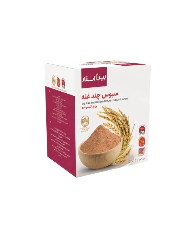پک دو بسته ای سبوس چند غله بین استار