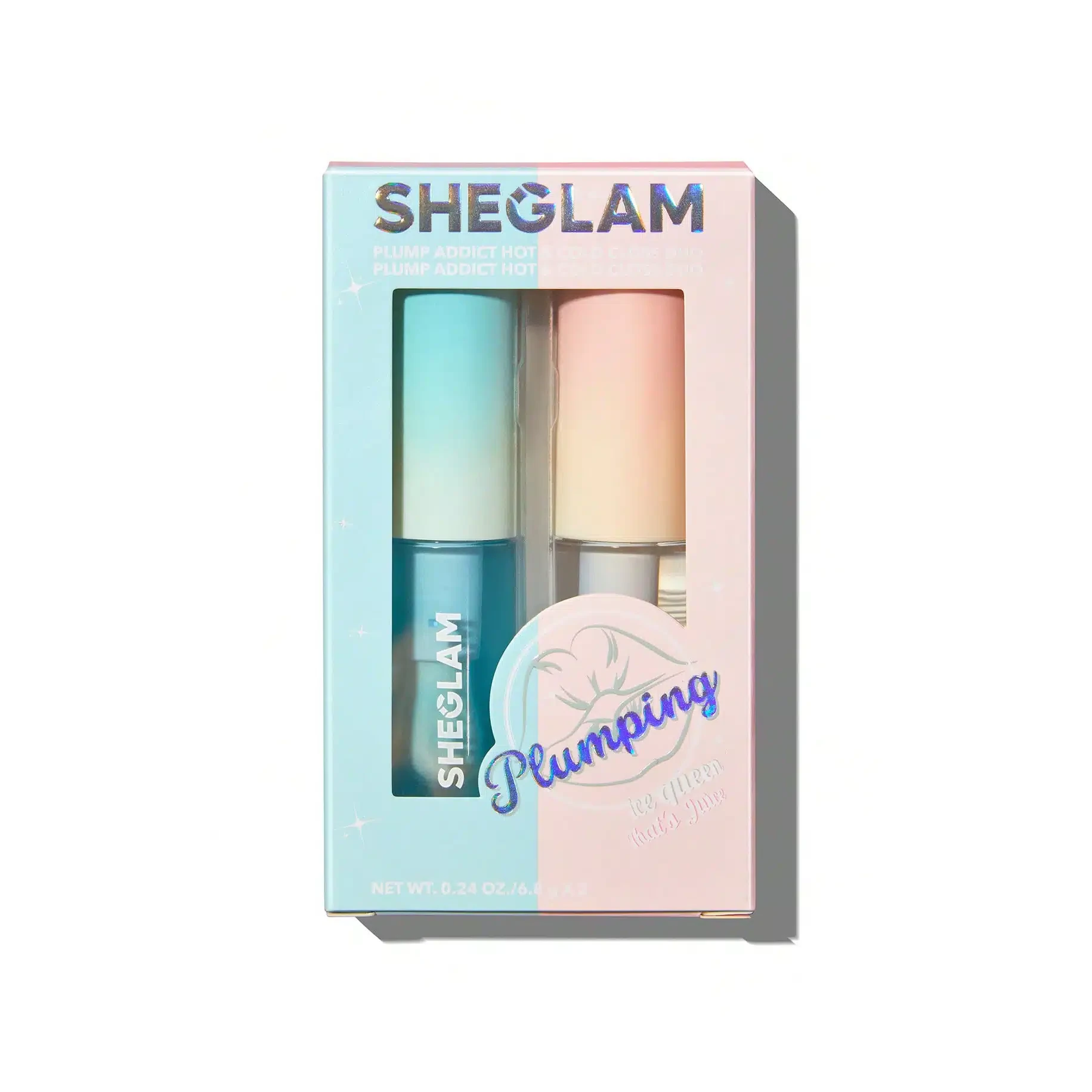 پک دو عددی لیپ گلس حجم دهنده مدل Plump Addict Hot and Cold lip Gloss Duo اصل و اورجینال
