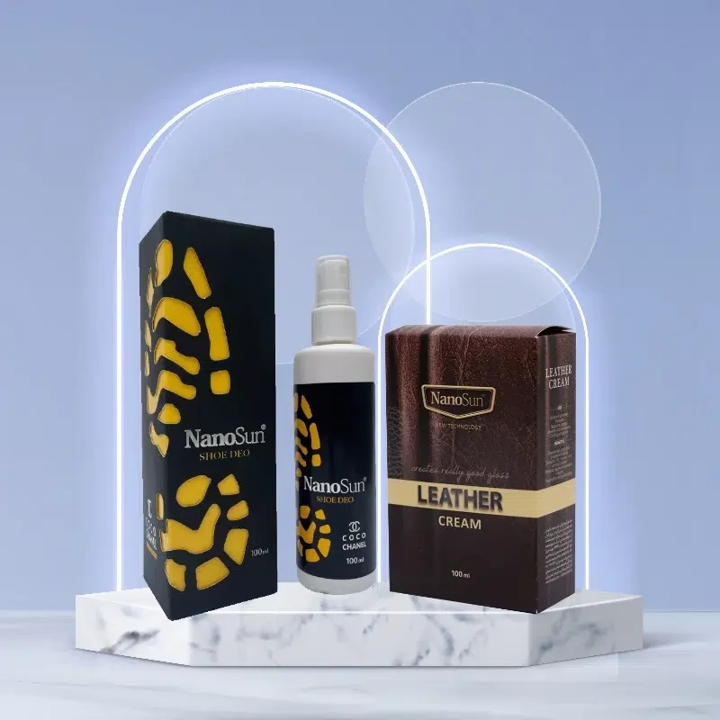 پک مراقبت کفش نانوسان – اسپری بوگیر + کرم چرم