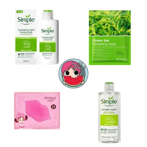 پک کادویی مراقبت پوست شب یلدا مدل Simple Care | آبرسان و مینیمال