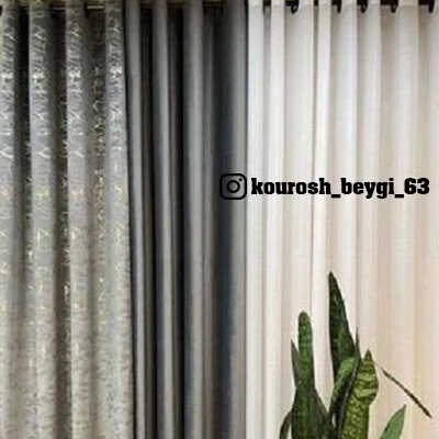 پک یک عددی پرده آماده مخمل کالیفرنیا رنگ طوسی روشن (عرض 140 در ارتفاع 280 )
