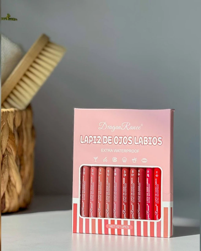 پک ۱۲ تایی خط لب پیچی دراگون Dragon Twist Lip Liner | رنگ‌های متنوع و ماندگار