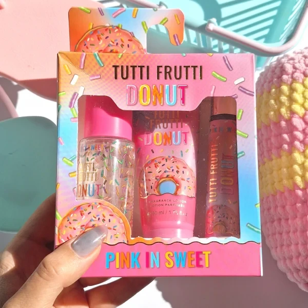 پک ۳ تکه بادی اسپلش و بادی میست و لوسیون مدل TUTTI FRUTTI Donut