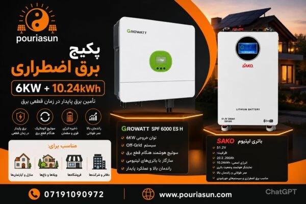 پکیج برق اضطراری گرووات ۱۰ کیلووات