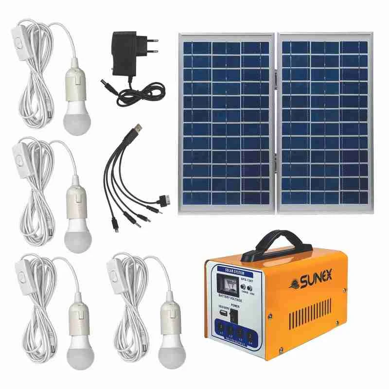 پکیج خورشیدی 12 ولت SPS-1207 سانکس نور و شارژر