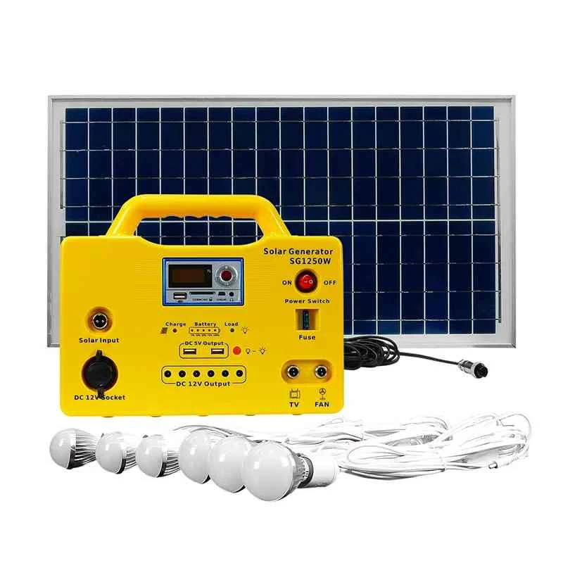 پکیج خورشیدی SG1250W پر قدرت 50 وات 12 ولت