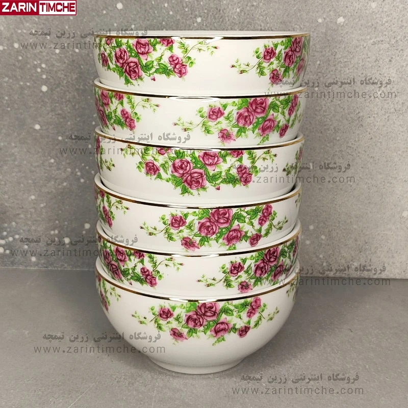 پیاله ترشی چینی زرین مدل بیدگل