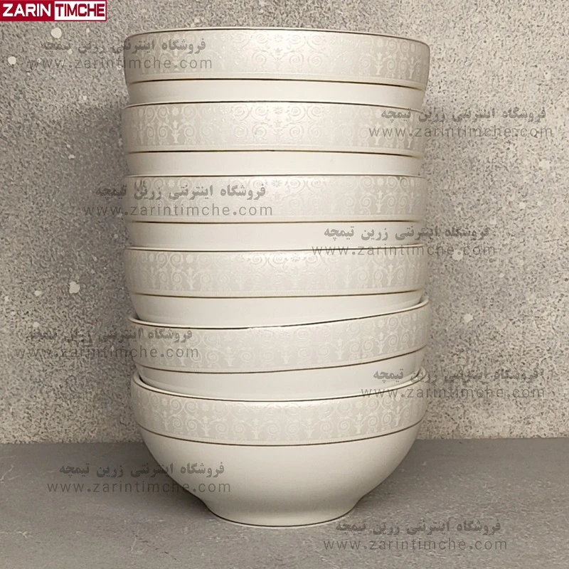 پیاله ترشی چینی زرین مدل سپیدصدف
