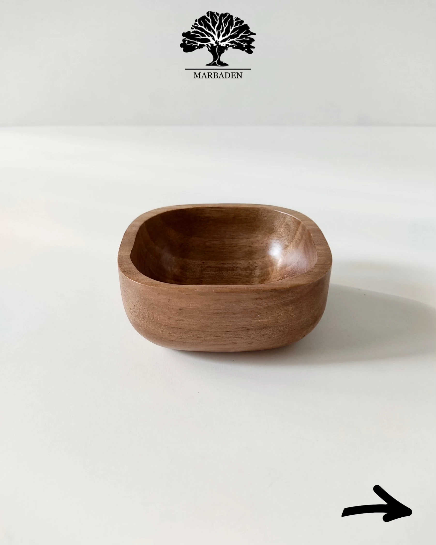 پیاله مدل فنیس قطر 9cm اماهوم (چوب گردو) Fenice-B9
