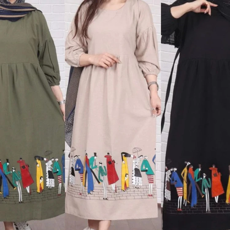 پیراهن آدمکی،لنین باکیفیت،سایز36تا46