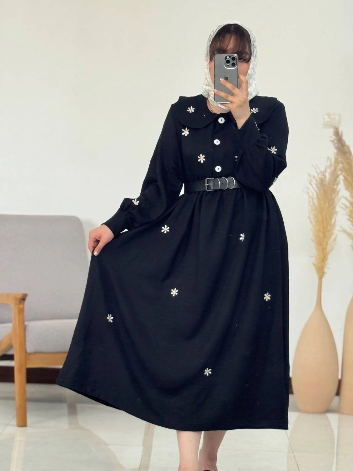 پیراهن بابونه گلدوزی