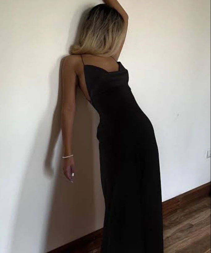 پیراهن بلند ساتن یقه دراپه