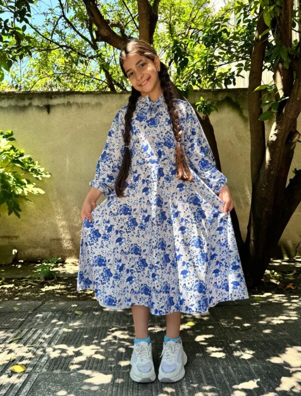 پیراهن بچگانه فیروزه 👧