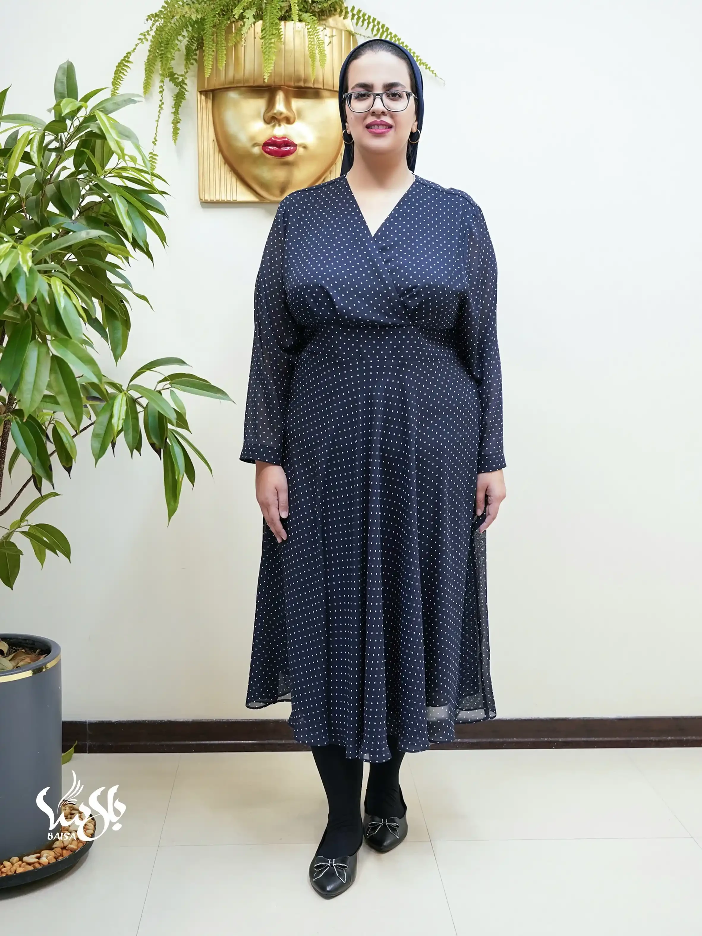 پیراهن دوریس بلند سایز بزرگ