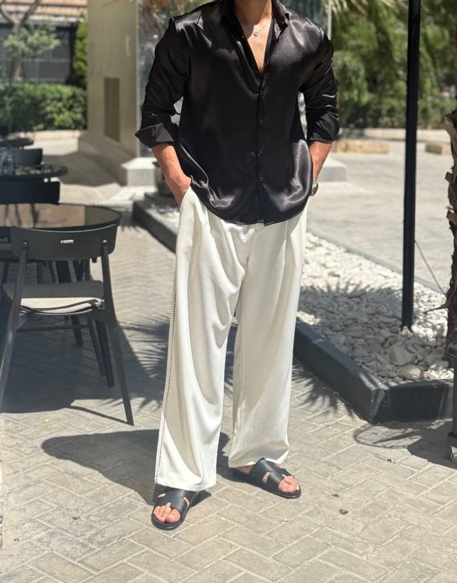 پیراهن ساتن گرم بالا