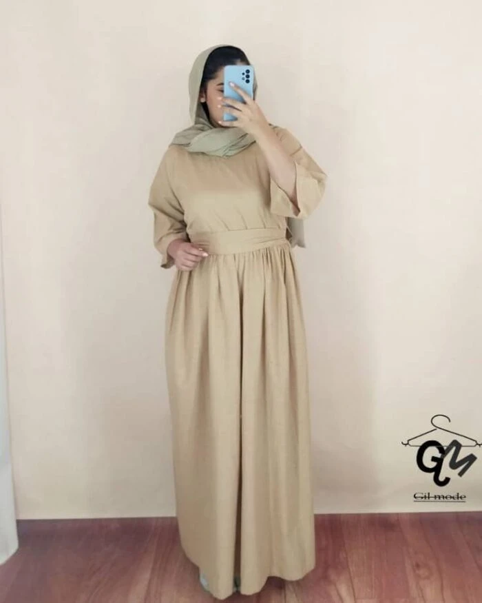 پیراهن ساحلی آستین‌ دار آتینا