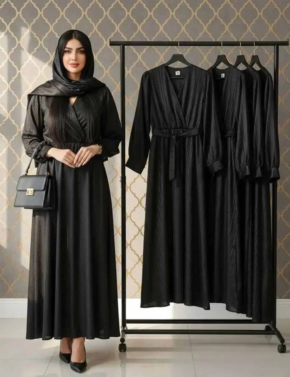پیراهن ماکسی مجلسی مشکی