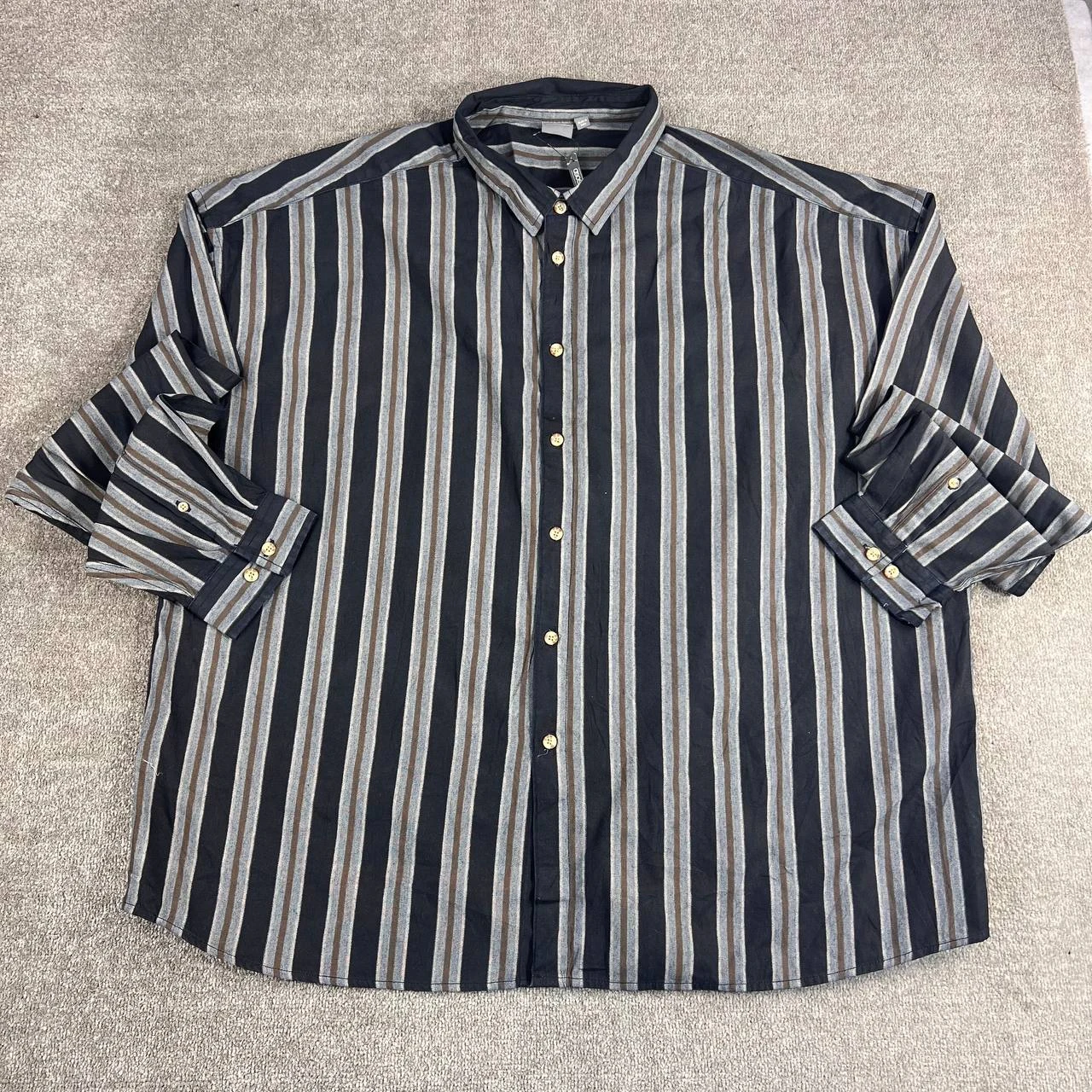 پیراهن مردانه راه‌راه ASOS سایز 6XL لانگ | استوک اورجینال-استوک مارکباز