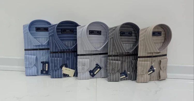پیراهن مردانه کلاسیک دوخت صنعتی راه راه
