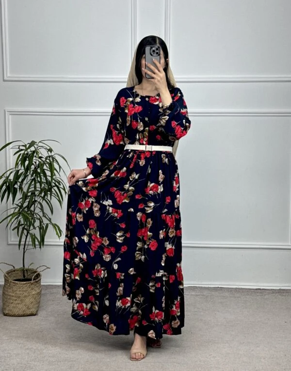 پیراهن نخ روشا یقه بند