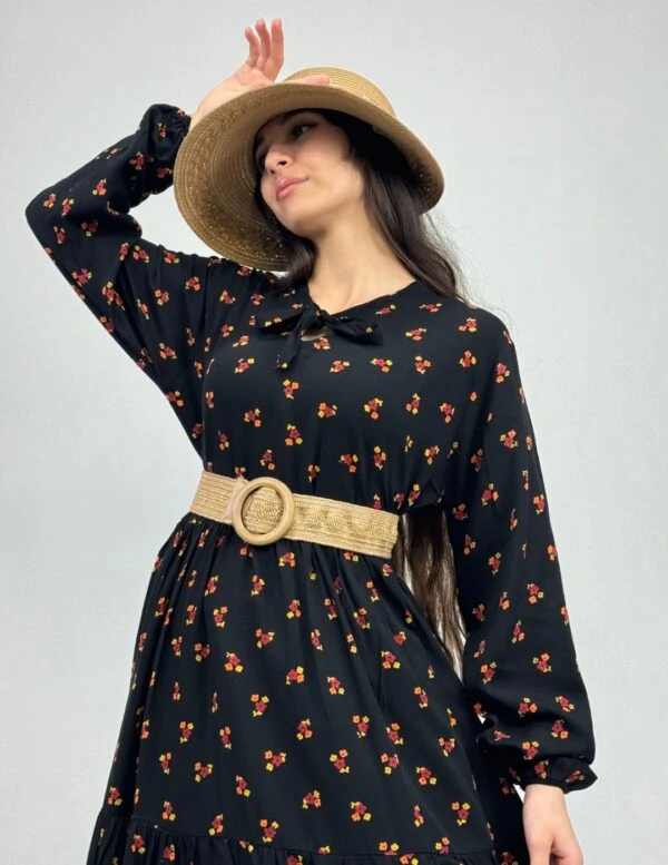 پیراهن نخ ماه سیتی مشکی 🌷
