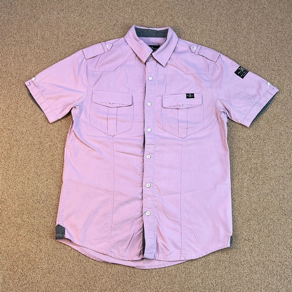 پیراهن نخی آستین کوتاه مردانه اورجینال-CUT.SEW-سایزM-استوک مارک باز