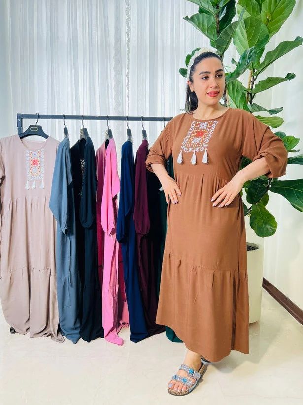پیراهن نخی تارا 87693