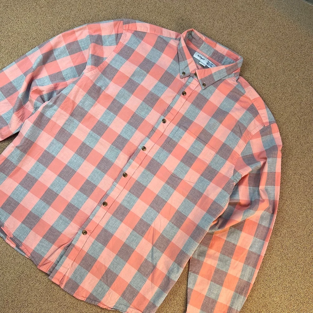 پیراهن نخی مردانه استوک اورجینل- برند OLD NAVY-سایزXXL-استوک مارکباز