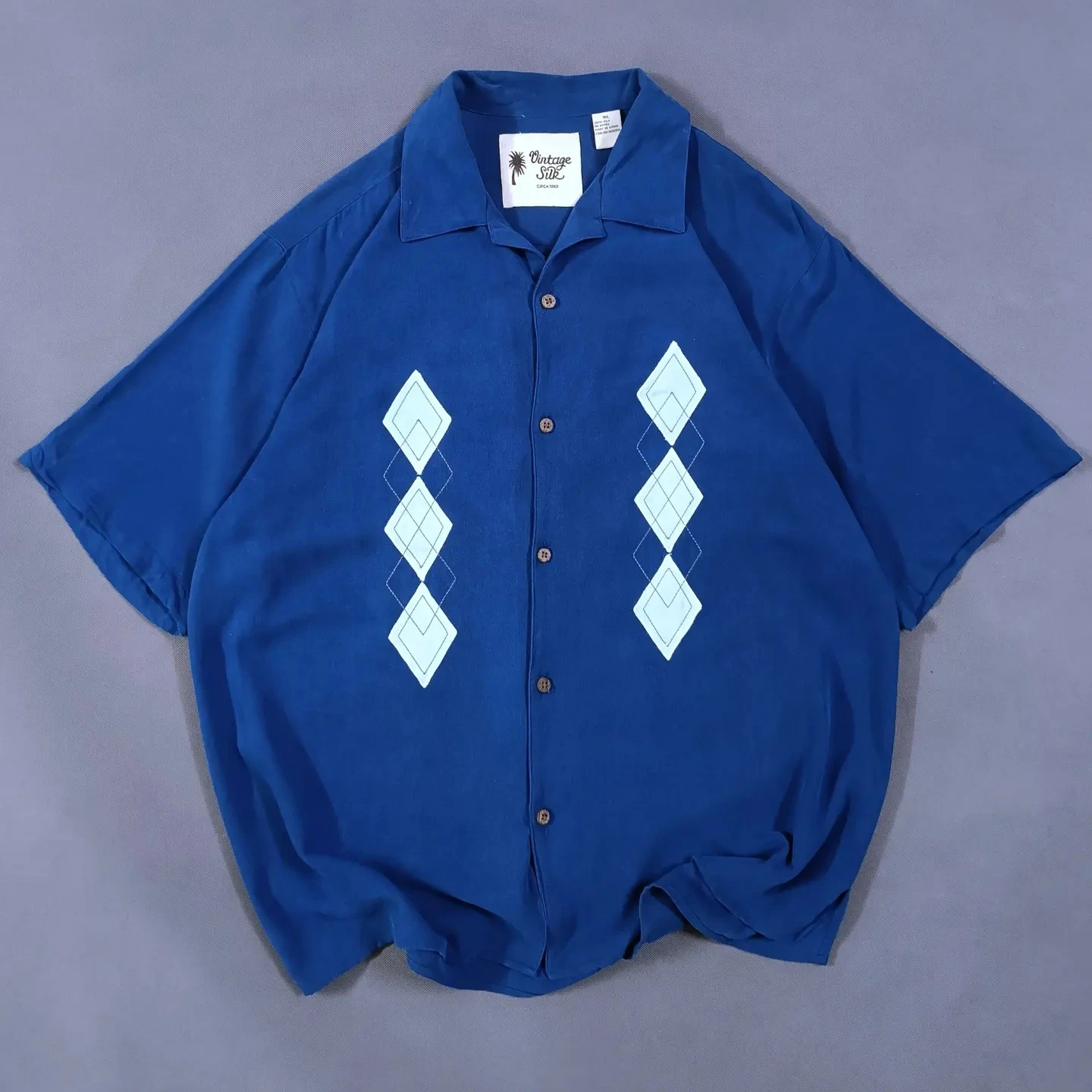 پیراهن هاوایی ابریشمی اورجینال برند Circa مدل Vintage Silk