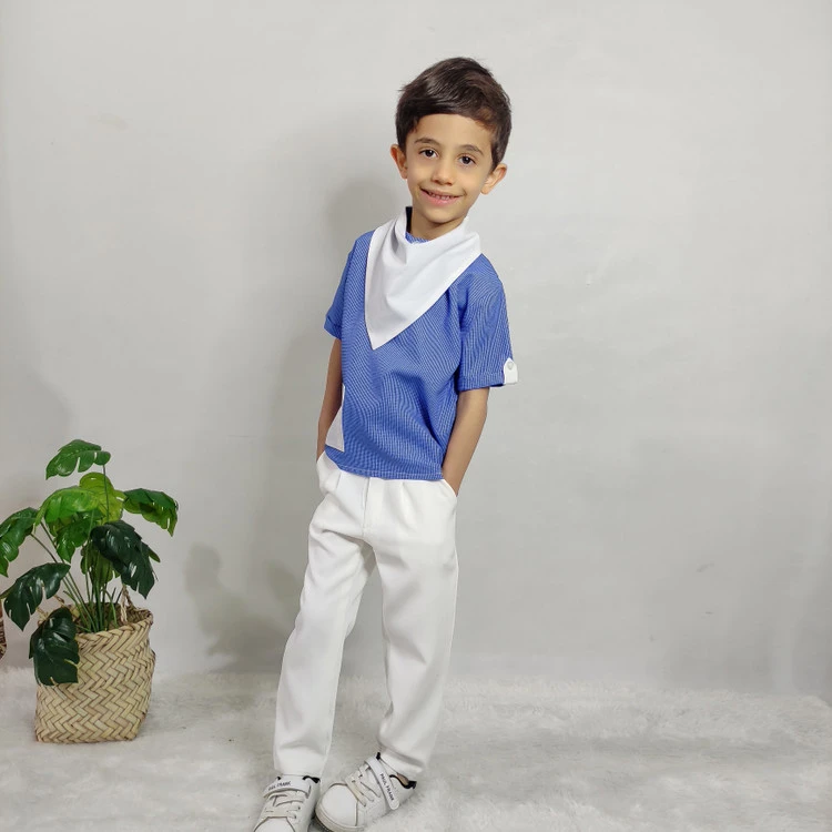 پیراهن و دستمال گردن بچگانه پسرانه مدل اسپرت کد 1084