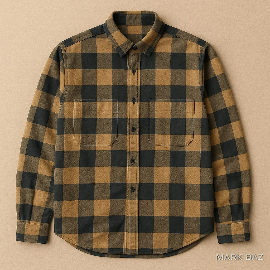 پیراهن چهارخانه پشمی نازک مردانه H&M Divided