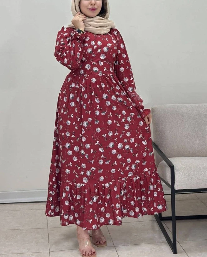 پیراهن گلی کد 7142