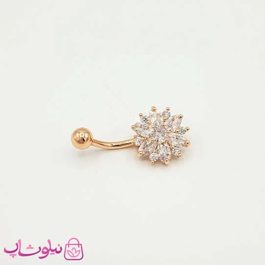 پیرسینگ ناف طرح مجلسی رزگلد کد 991-1