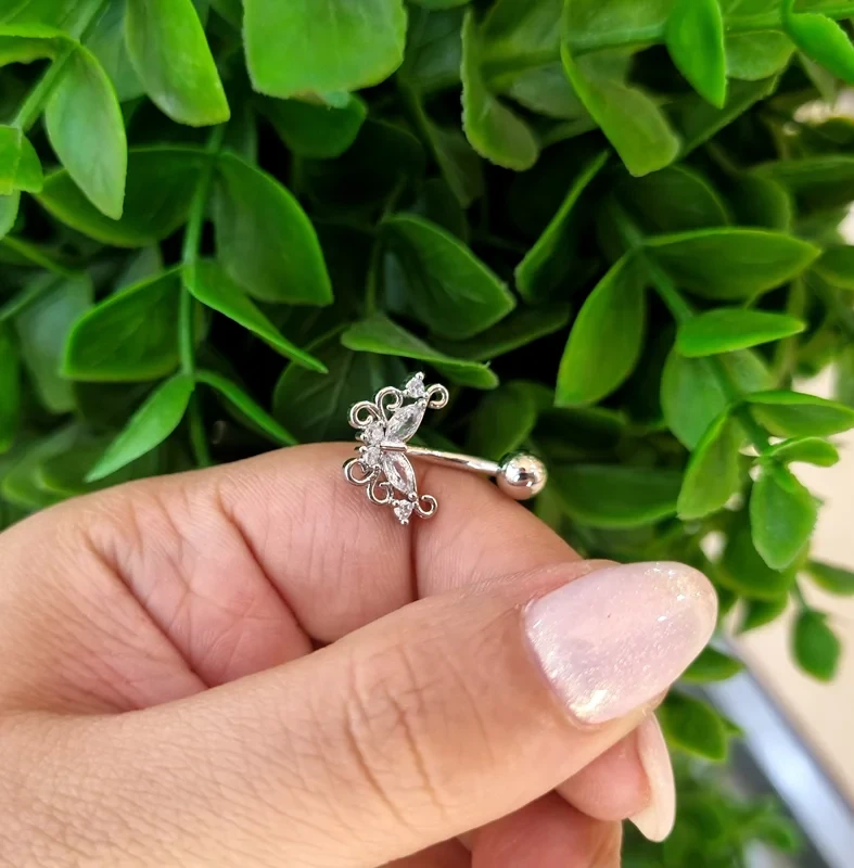 پیرسینگ ناف طرح پروانه (ارسال رایگان) کد 240295