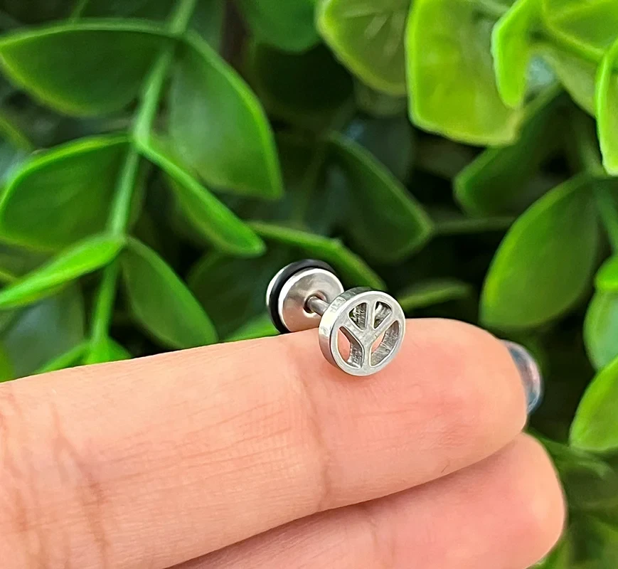 پیرسینگ گوش دایره ای نقره ایی کد 240109 || خرید آنلاین