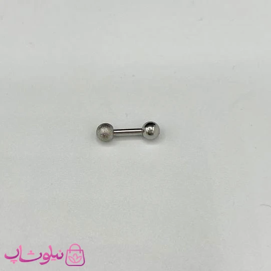 پیرسینگ گوش ساده استیل نقره ای کد 8