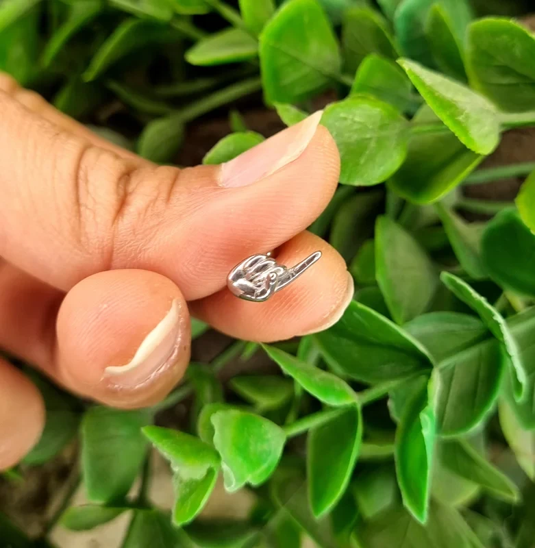 پیرسینگ گوش طرح دست کد 240248
