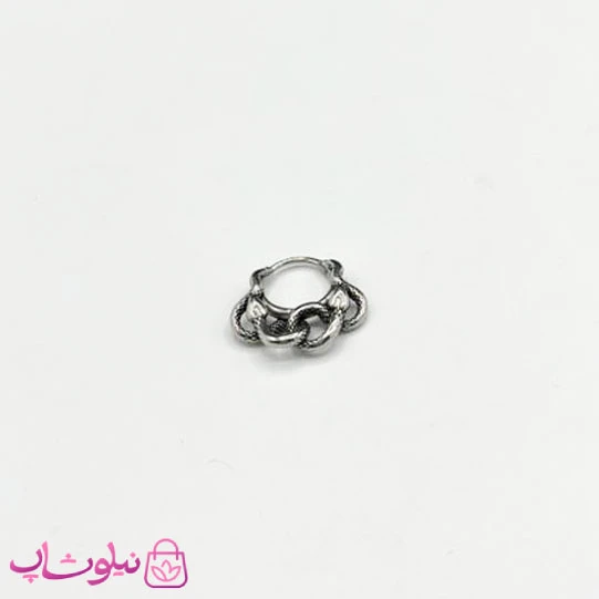 پیرسینگ گوش طرح مار پیچیده درهم سایز بزرگ کد 99