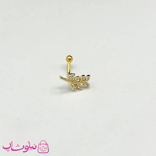 پیرسینگ گوش طرح گندم طلایی کد 76