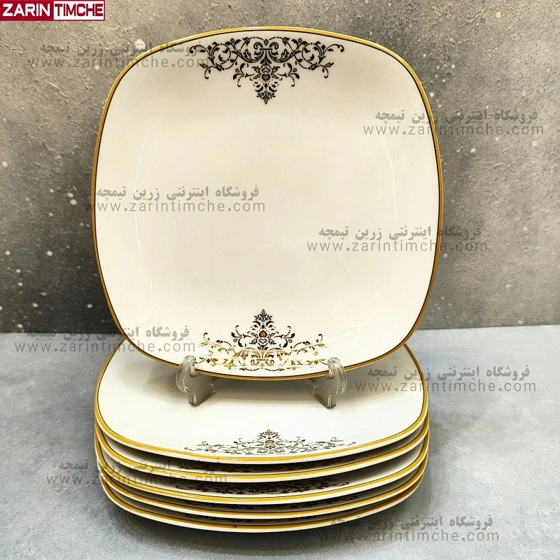 پیش دستی میوه خوری چینی زرین مدل مونت کارلو طلایی