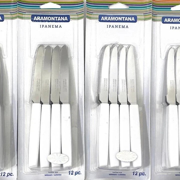 چاقو و چنگال ارمانتینا اصلی سفید رنگ رنگهای مختلف( لاکچری)