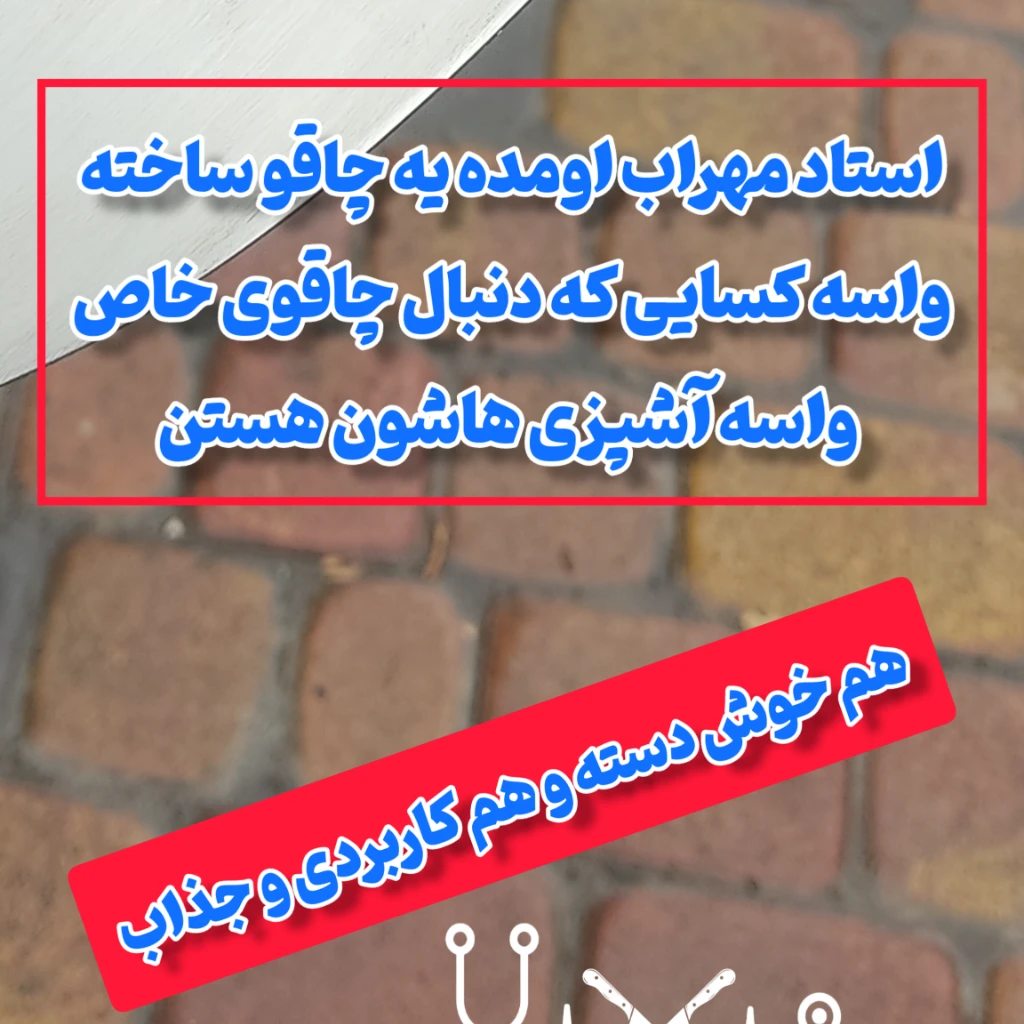چاقوی سرآشپز شمشیری ضدزنگ خیلی تیز اصل زنجان