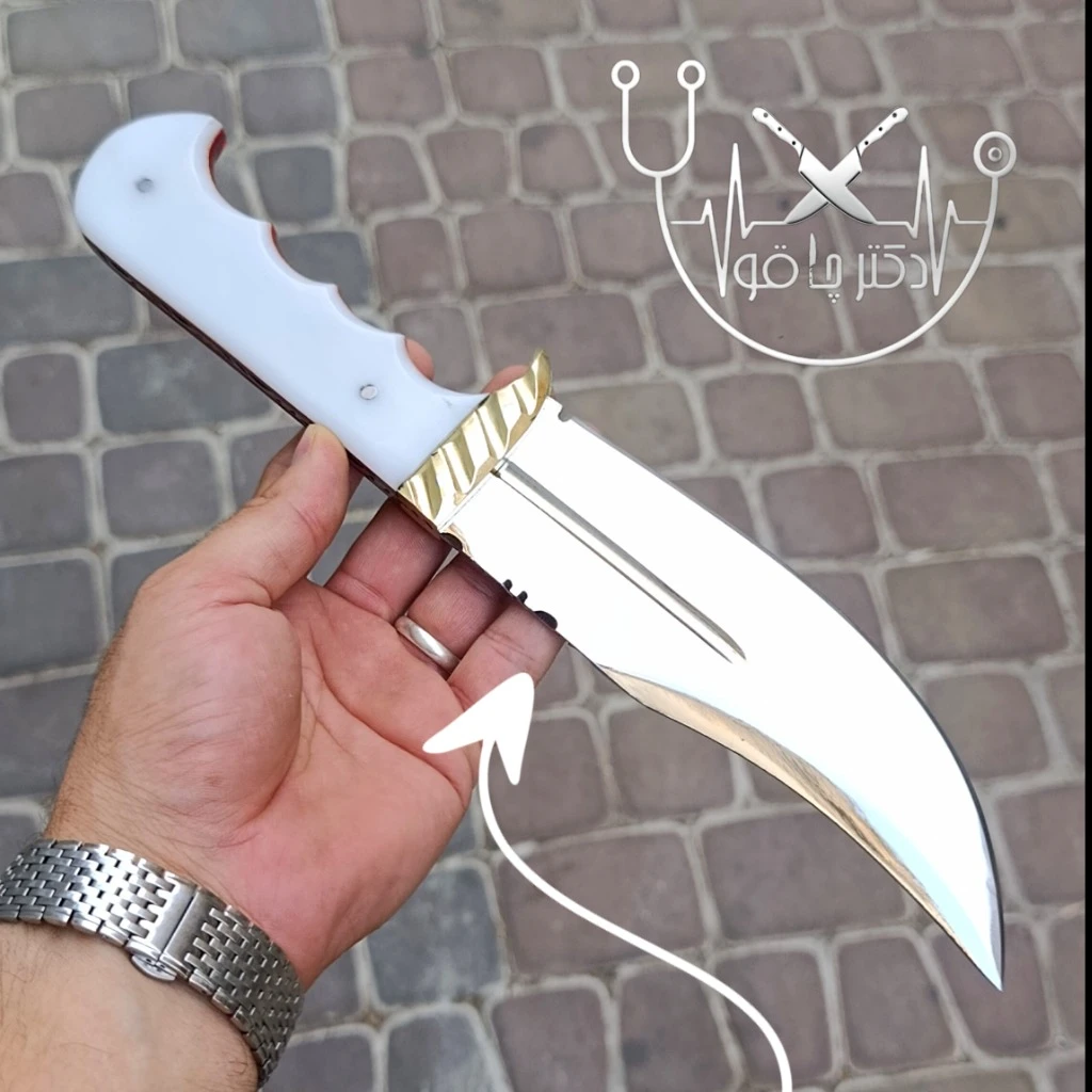 چاقوی شکاری گرازکش منقاری اصل زنجان با غلاف رایگان