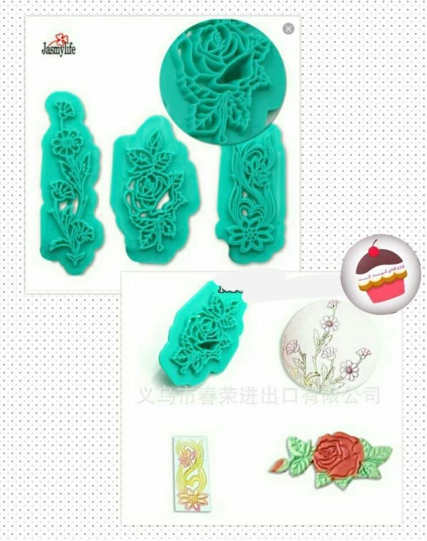 چاپ فوندانت ۳عددی حاشیه و گل